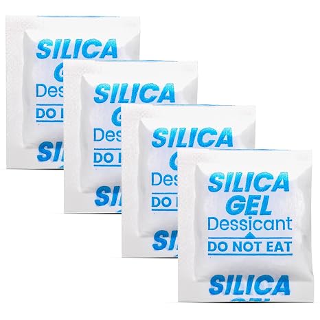 100PCS 2g Silica Gel Packets, Moisture Absorbers Desiccant Packs for Storage, Clothes, Shoes, Electronics, 3D Printer Filament, Jewelry, Spices, Safes, Tools