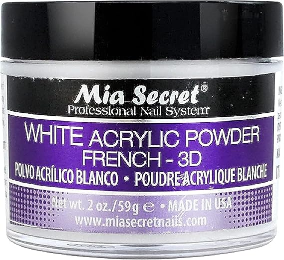 Mia Secret French - 3D Acrylic Powder, White, 2 Ounce