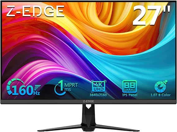 Z-Edge 27 inch IPS 4K Computer PC Monitor, UHD 3840x2160