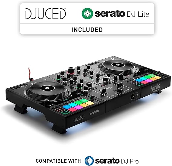 Hercules DJControl Inpulse 500: 2-deck USB DJ controller for Serato DJ and DJUCED (included)