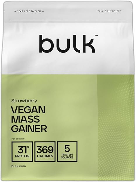 Bulk Vegan Mass Building Strawberry 2.5 kg Vegetable protein powder weight gainer mass gainer