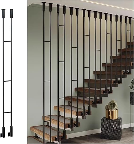 Customizable Iron Baluster Spindles for Staircase and Deck, Metal Waterproof Rust-proof, Easy Installation