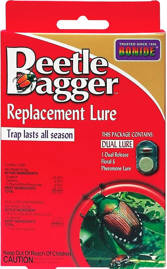 Bonide Beetle Bagger Japanese Beetle Trap Replacement Lures | Long Lasting, Dual Floral & Pheromone Lures
