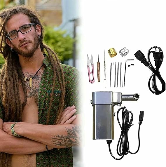 Dreadlocks Maker Electric Dreadlock Machine, Handheld Dreadlock Crochet Braiding Making Machine, Instant Dreadlock Machine, Quick DIY Dreadlock Hair Extensions