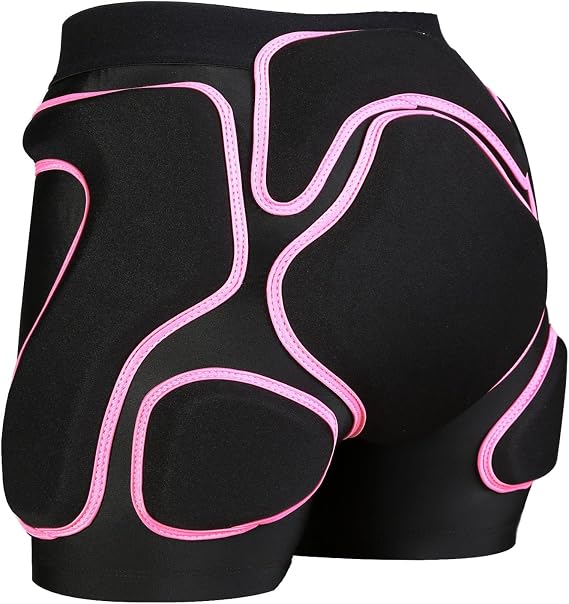 3D Protection Padded Shorts, Hip Butt Tailbone Crash Pad Pants, Impact Protective Gear for Figure Skating Snowboarding Ski Roller Skateboard