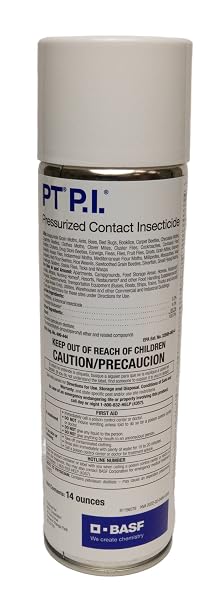 BASF PT PI Pressurized Contact Insecticide Spray, Quick Knockdown for Crawling & Flying Insects, Bed Bugs, Cockroaches, Flies, Fast Drying, Indoor Use, 14 oz