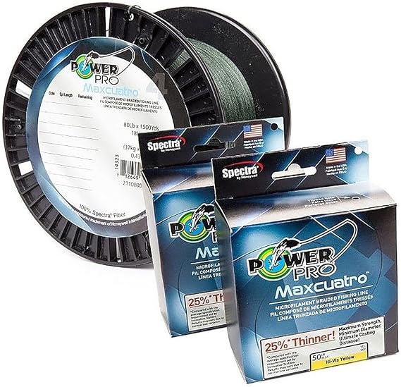 SHIMANO PowerPro 33400650300W MaxCuatro Spectra HT Braided Fishing Line 65,Multi