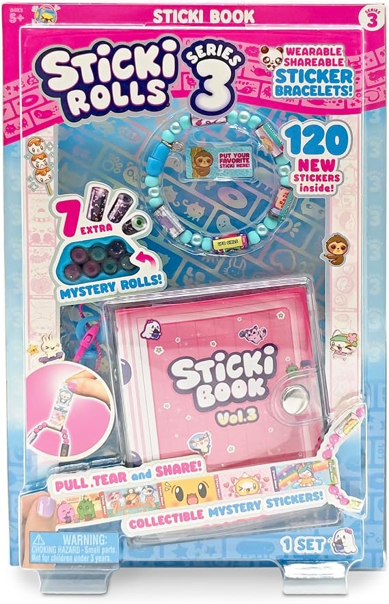Sticki Rolls Sticki Book S3, Wearable Shareable Sticker Bracelets