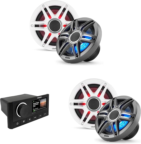 Clarion Fusion MS-RA670 CMSP-651RGB-SWG 2-Pair Speaker Bundle