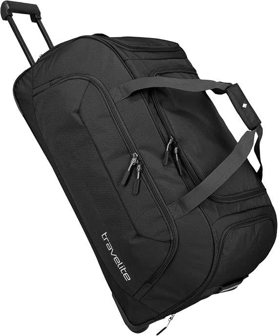 Travelite Trolley Travel Bag with Wheels Small black Wheeled Travel Bag