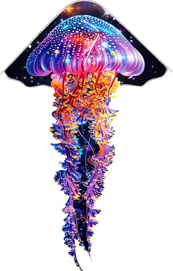 HENGDA KITE Octopus Kite Cuttlefish Kite for Kids Beginners and Adults,Jellyfish Kite,Easy to Fly and Assemble,Suitable for Outdoor Activities