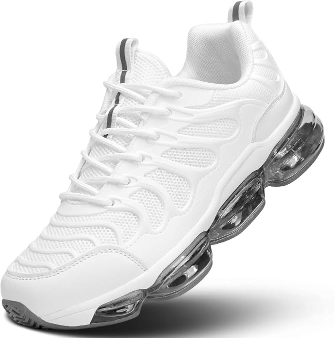 Srenket Mens Running Shoes Air Cushion Walking Tennis Sneakers Fashion Casual Non Slip Breathable Trail Sport Gym