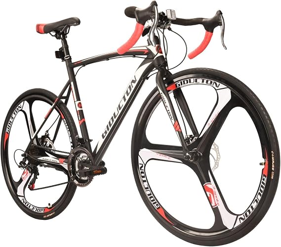 XC550 Road Bike 21 Speed 700C Carbon Steel Frame Dual Disc Brakes Road Bicycle