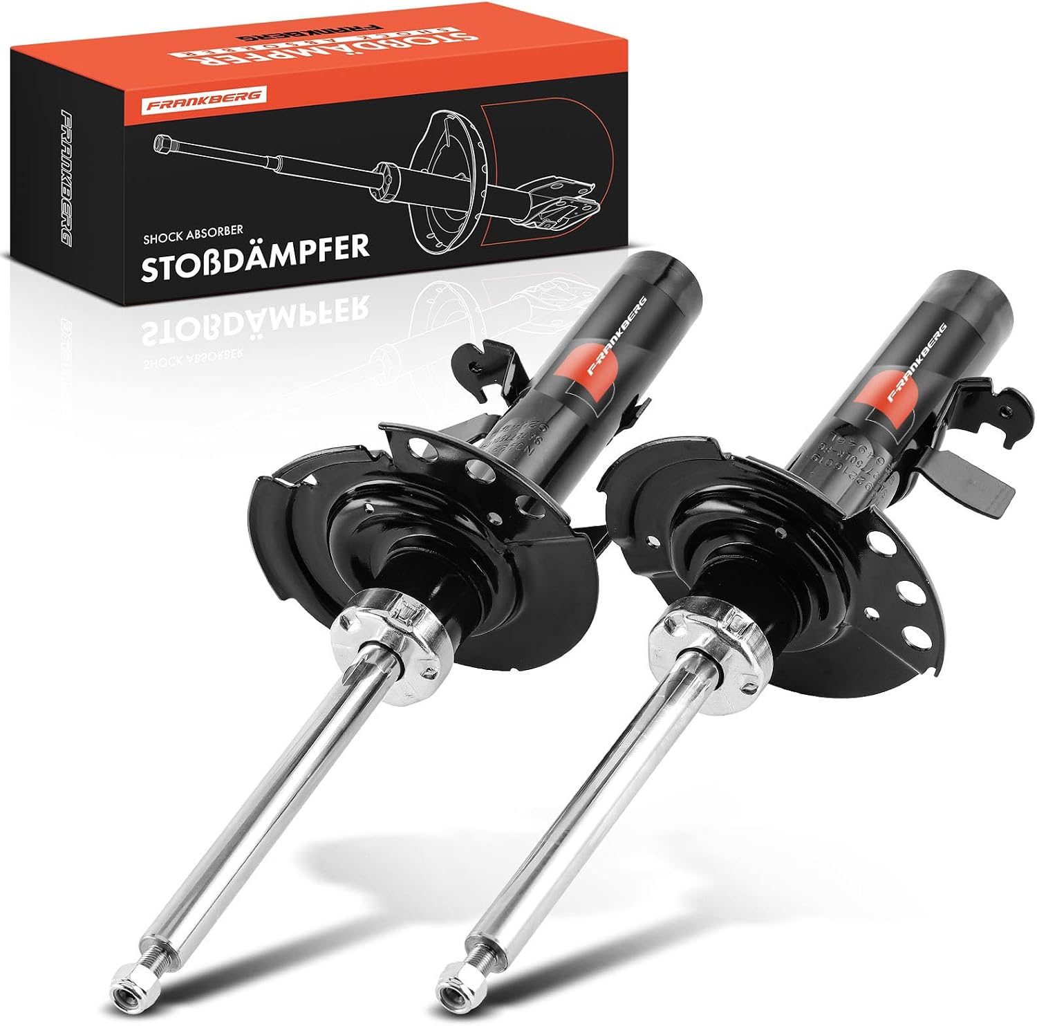 Frankberg 2x Shock Absorber Strut Front Left Right 454mm Gas pressure Compatible with Focus III Turnier Focus III C-Max II DXA/CB7 DXA/CEU Replace# 1866906,1866899
