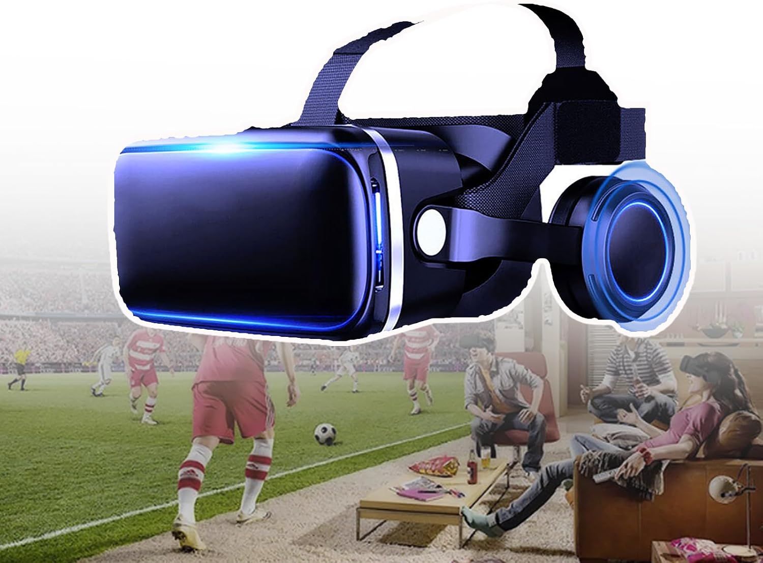 3D Virtual Reality Headset, VR Glasses, Optical Resin HD LensesAdjustable Interpupillary Distance within 600°, Compatible 4.7-6 Inch Phone, Easy to Wear, for Movies,TV & Video Games,Black