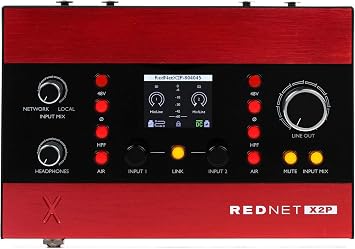 Focusrite RedNet X2P 2x2 Ethernet Audio Digital IO with Mic Preamps