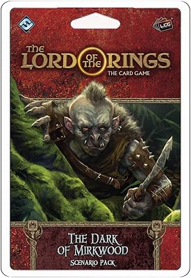 The Lord of the Rings The Card Game The Dark of Mirkwood SCENARIO PACK - Cooperative Adventure Game, Strategy Game, Ages 14, 1-4 Players, 30-120 Min Playtime, Made by Fantasy Flight Games