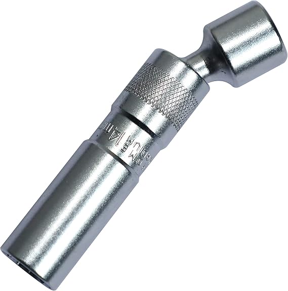 14mm Magnetic Thin Walled Spark Plug Socket Universal Joint 3/8-Inch Drive 12 point Swivel Socket Removal Tool 12pt 96L (14mm) Compatible with BMW NISSAN