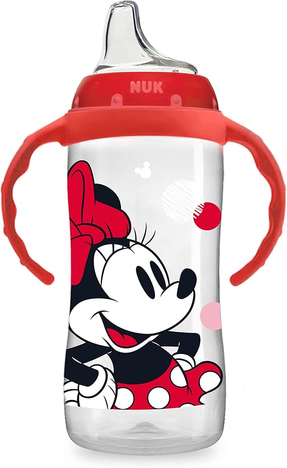 NUK Disney Large Learner Spill Proof Sippy Cup, Minnie Mouse, 10 Oz 1Pack BPA Free, Spill Proof Sippy Cup
