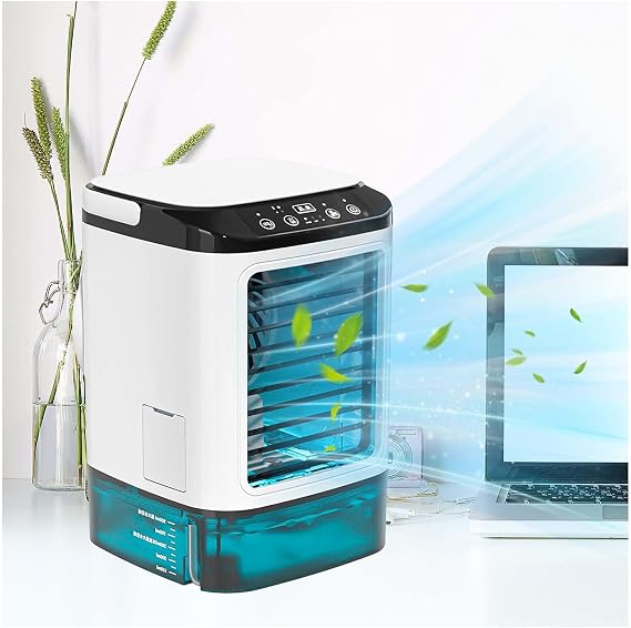 With Ice Box Air Cooler, Portable Cooler Fan Silent Atomization Tent Air Conditioner for Camping Air Cooler