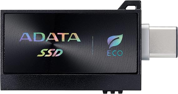 ADATA SC730 External SSD - Up to 600 MB/s- USB 3.2 Gen 2 Dual USB-C and USB-A External Portable SSD, 1TB