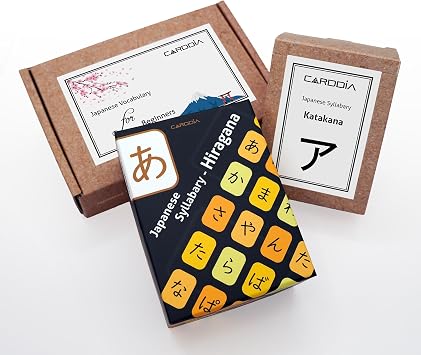 Japanese Hiragana + Katakana + Vocabulary Flash Cards for Beginners