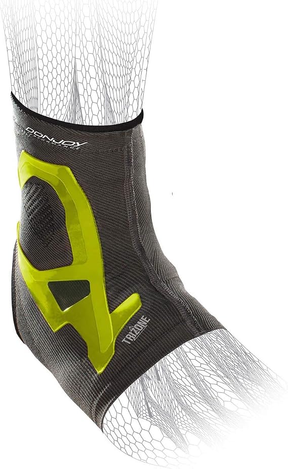 DonJoy Performance TRIZONE Compression: Ankle Support Brace, Slime Green, Small