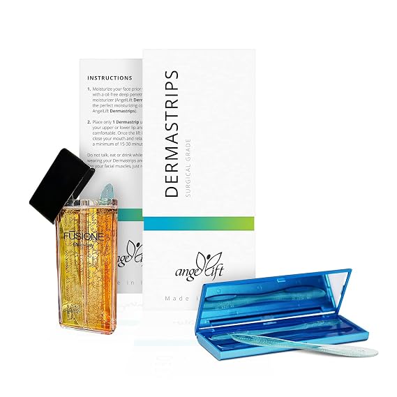 Angellift DermaStrips (Shark Tank Winner) V1 Basic Collection for the Removal of Lip Lines, Aging Lines, Laugh Lines, Lip Wrinkles and Smoker Lines Around the Mouth Lips and Cheeks