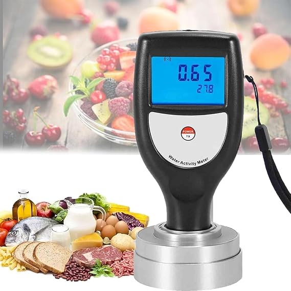 Smart Water Activity Meter, Digital Food Aw Tester 0-1.0AW Accuracy ±0.02aw LCD Monitor for Jerky, Freeze Dried Food