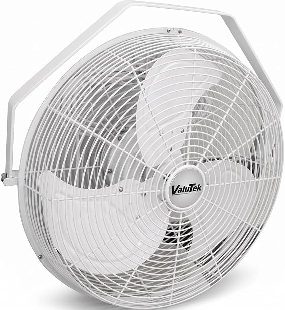 FarmTek Corrosion-Resistant 3 Speed Fan - (18 inches, Wall/Ceiling Mount) | Completely Sealed UL507-Listed Motor, High-Velocity Air Circulation, Direct-Drive 120V Performance