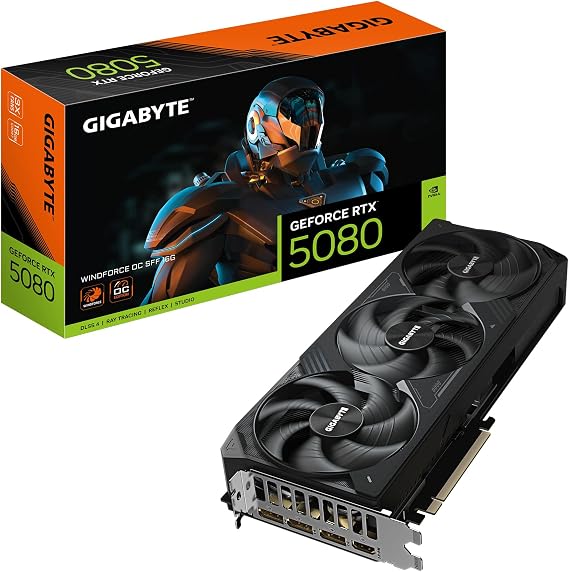 Gigabyte Vga Nvidia 16gb Gddr7 Rtx5080 Windforce Oc Sff Gv-n5080wf3oc-16gd
