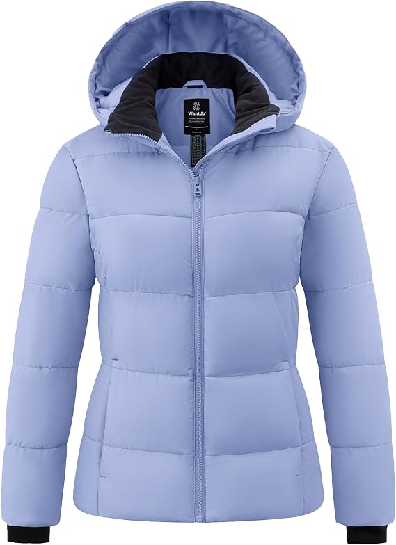 Wantdo Women's Winter Puffer Jacket Thicken Winter Coat Warm Padded Jacket with Hood