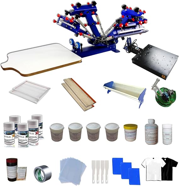 3 Color 1 Station Screen Printing Kit Silk Screen Printing Machine