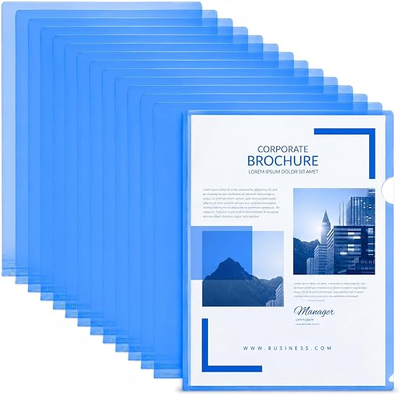 Enenes A4 Plastic Folders 30 PCS, Clear Document Holders and Report Covers