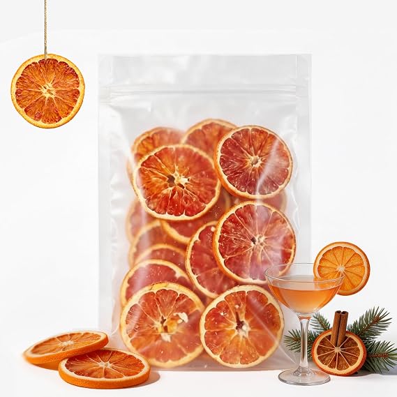 Dried Blood Orange Slices - 3.5oz, 30PCS+ Christmas Crafts | Food Grade Dehydrated Dried Fruit for Garland/Cocktails/Cakes/Potpourri/Candle Making