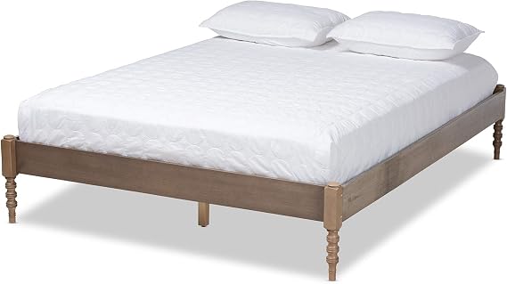 Baxton Studio Platform, Double, Weathered Grey