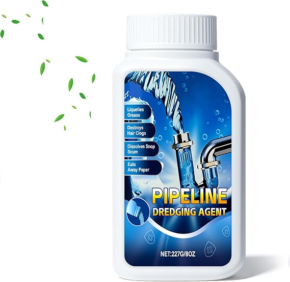 Strong Drain Cleaner for Kitchen, 2026 New Pipeline Dredging Agent, Fast Powerful Unclog Sink Drain Cleaner, Powerful Grease Dissolver for Bathroom, Pipe Cleaning Solution for Homeowner (1pcs)