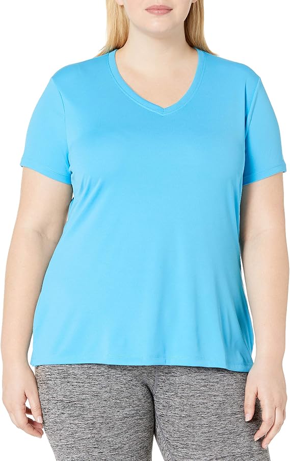 JUST My Size Womens Cool Dri V-Neck