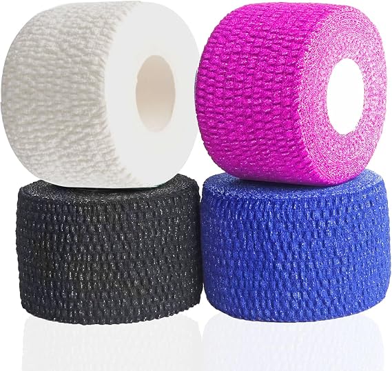 4 Roll Weightlifting Thumb Tape Total 1.5" x 28 yard Premium Adhesive for Olympic Weight Lift, Cross Fitness, Lifting, Stretch Athletic Finger Wrap, Protects Thumb Fingers Hand, Enhances Grip