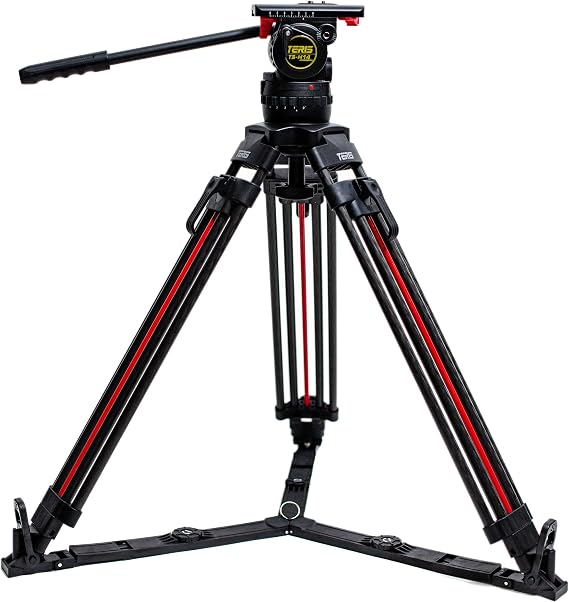 Teris TS-H14CF-Q 100mm Flat Base Fluid Head & 2-Stage Carbon Fiber Tripod System