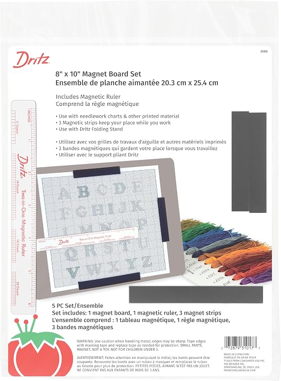 Dritz Magnet Board & Ruler, 8" x 10"