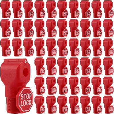 FUNSUEI 150 PCS 6mm Peg Hook Locks, Red Anti Sweep Theft Stop Lock, Retail Shop Anti Theft Lock Stop Locks Pegboard Display Hook Lock for Malls, Retail Goods, Garage Tools, Phone Accessories