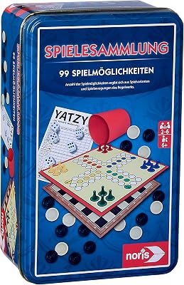 606112580 99 Traditional Games Games Collection in Metal Box