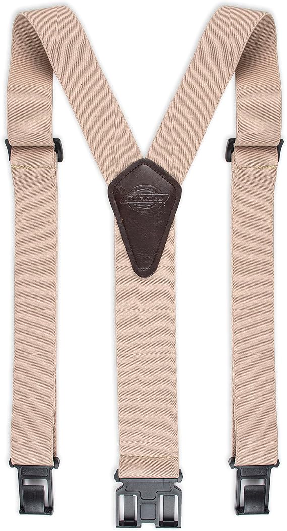 Dickies Men's Belt Clip Stretch Suspenders Adjustable Fit for Work or Casual Wear