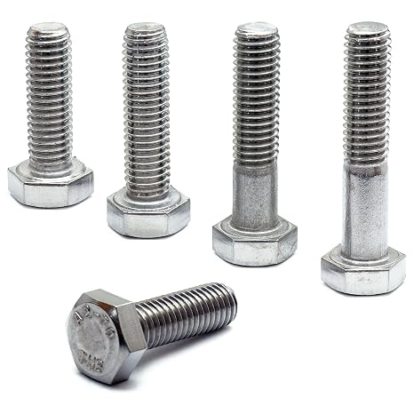 MonsterBolts - M8 x 35mm Hex Head Cap Screws, DIN 933, A2 Stainless Steel, 10 Pack