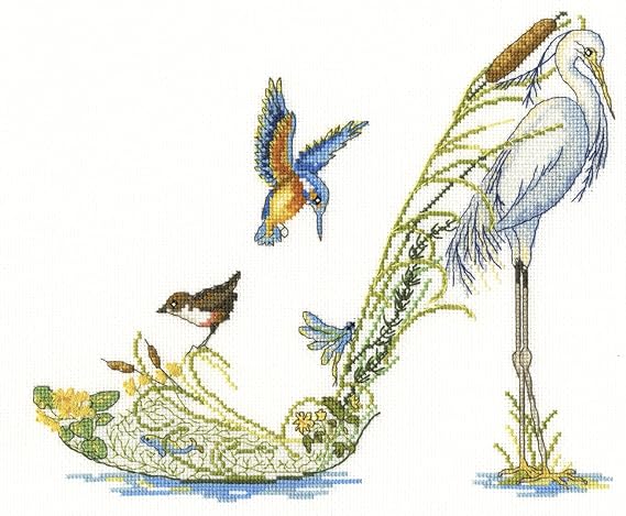 Bothy Threads Cross Stitch Kit - Along The Riverbank