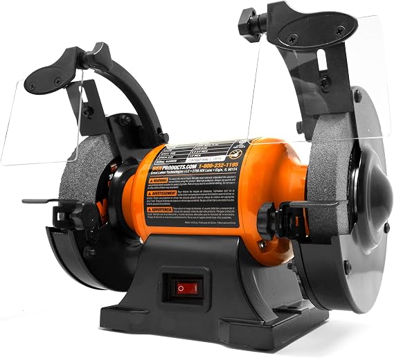 WEN BG4260 2.1-Amp 6-Inch Single Speed Bench Grinder, Orange,black