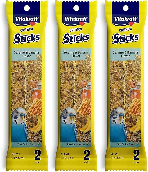 Vitakraft Banana Sticks Parakeet Treat - 2 Pack [Set of 3]