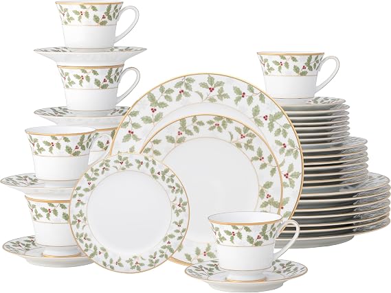Noritake Holly and Berry - 40 piece set, service for eight