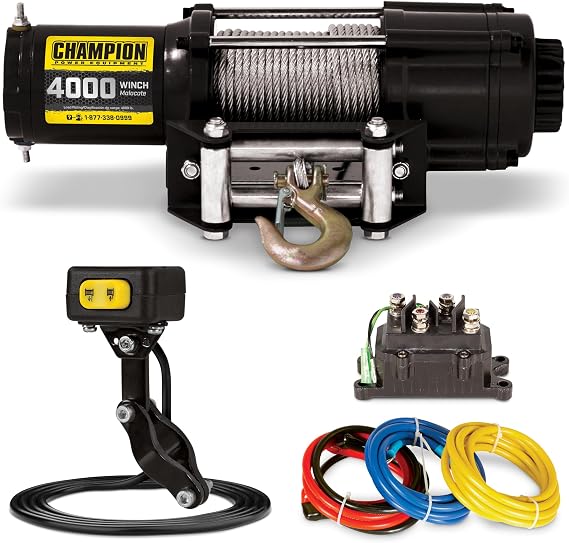 Champion Power Equipment 4000-lb. ATV/UTV Winch Kit with Mini-Rocker